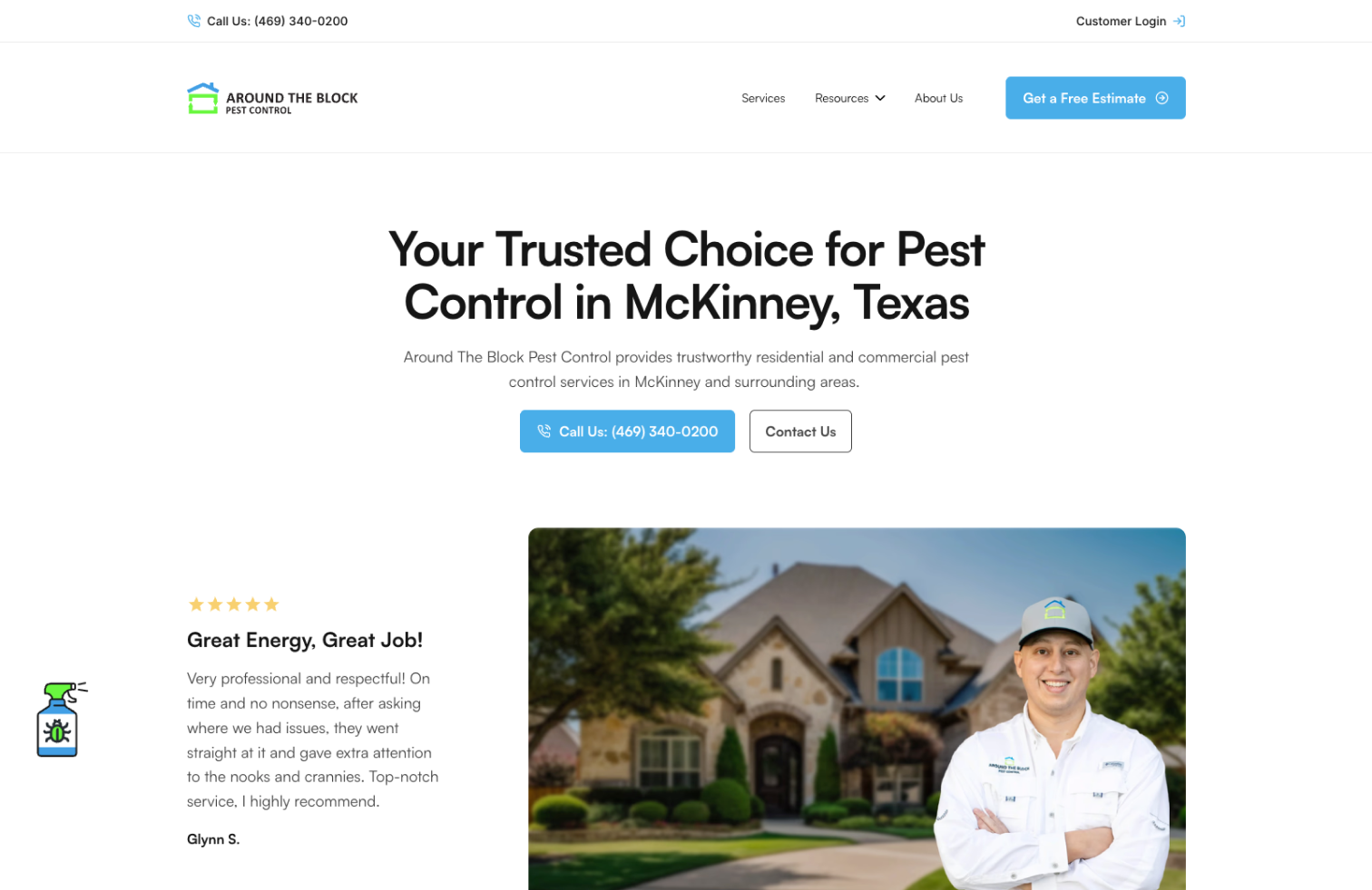 Around The Block Pest Control hero